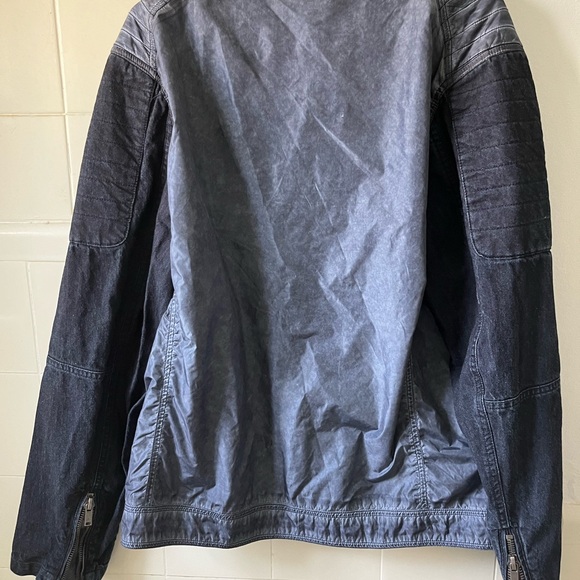 Men’s Jacket by Buffalo Thin Blue jacket with Black Denim Sleeves. L - Picture 4 of 10